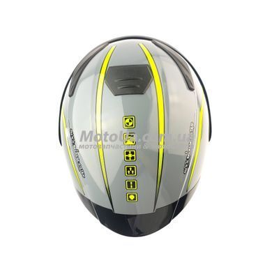 Шлем закрытый №111 (30) (size: L, серо-зеленый) MotoTech