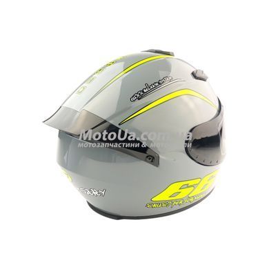 Шлем закрытый №111 (30) (size: L, серо-зеленый) MotoTech
